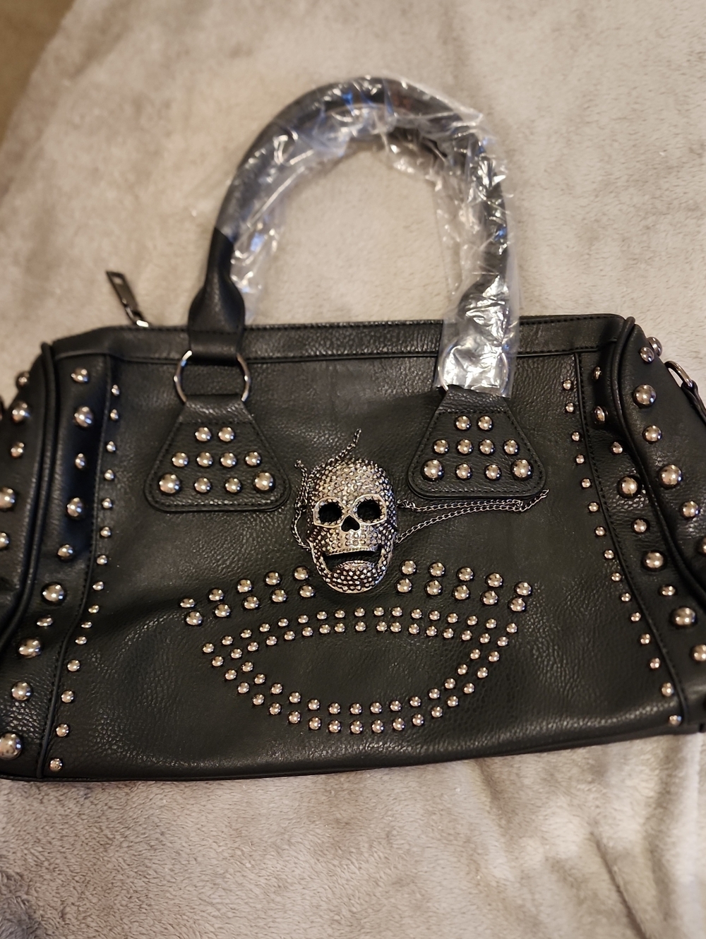 Classic Black Structured Satchel Bag